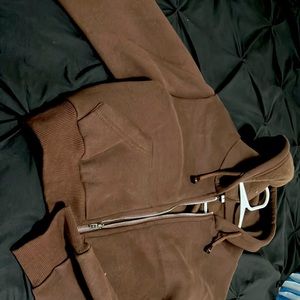 Brown cropped hoodie
